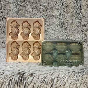 Vintage‎ NOS Seashell Soap by Ben Rickert Set/ 6  Seahorses Set/ 6 Soap Cakes